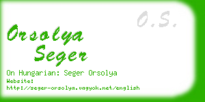 orsolya seger business card